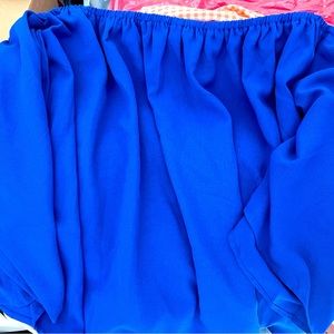 Bluetime Women Summer Off Shoulder Chiffon Blouse, Size XL, EUC